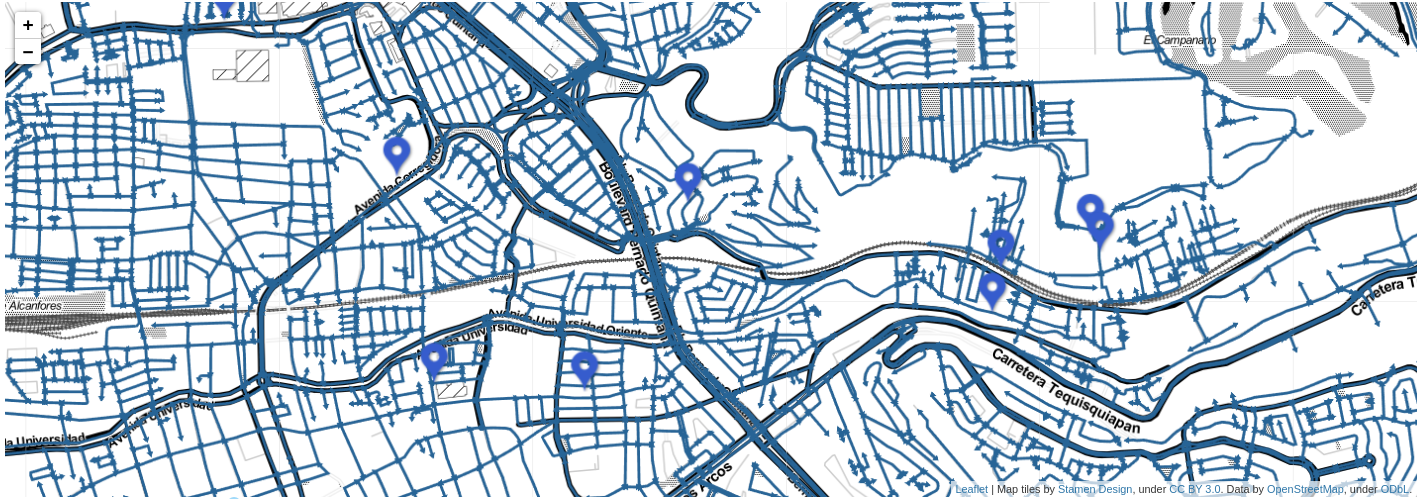Visualize data from OpenStreetMap